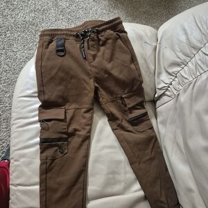 Kids' Brown Cargo Joggers